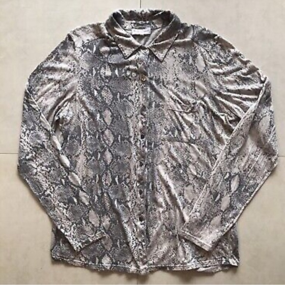 Revolve modal cotton Michael stars large fancy snake skin top indie core - Picture 2 of 5